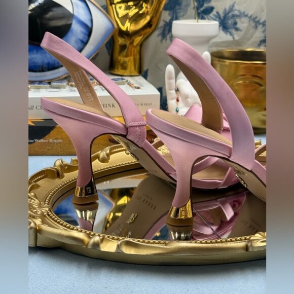 🆕 TED BAKER LONDON 🧿 NWOB ARIA ROSE Pink Floral Applique Sandal, Sz 6.5 / 37 - Picture 9 of 14